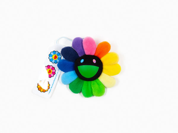 Kaikai Kiki - Flower Plush Key Chain Rainbow & Black