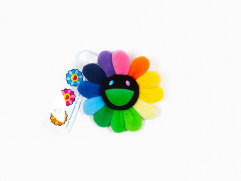 Kaikai Kiki - Flower Plush Key Chain Rainbow & Black