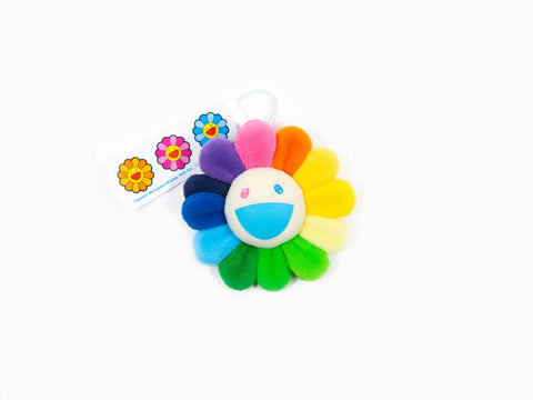 Kaikai Kiki - Flower Plush Key Chain Rainbow & White