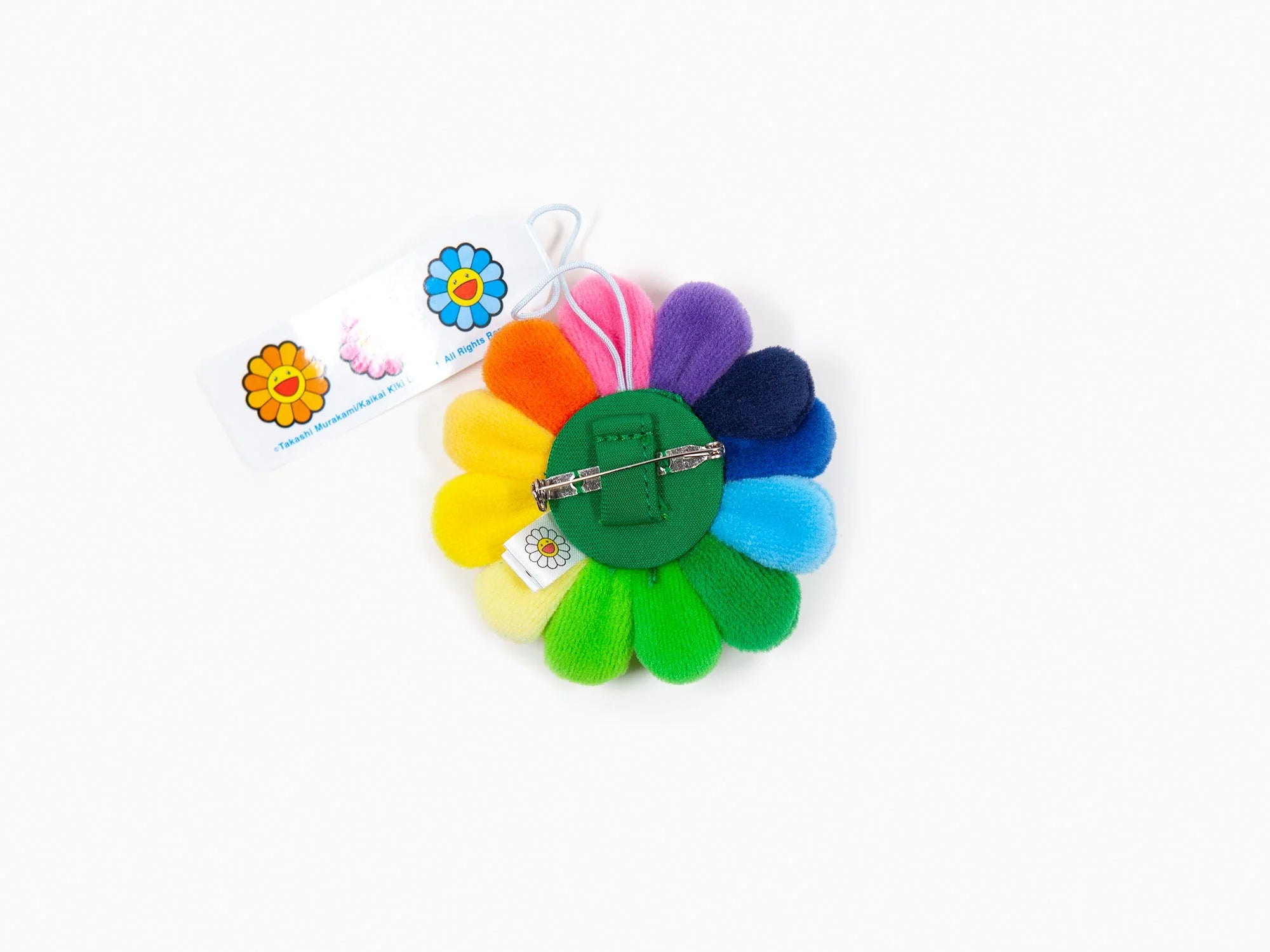 Kaikai Kiki - Flower Plush Key Chain Rainbow & White